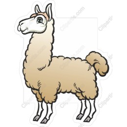 Charming Cartoon Llama