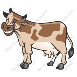 Charming Cartoon Cow