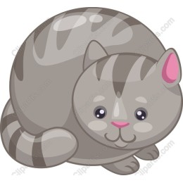 Whimsical Gray Striped Cat