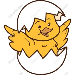 Cheerful Chick Hatching from Egg
