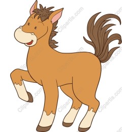 Cheerful Cartoon Horse