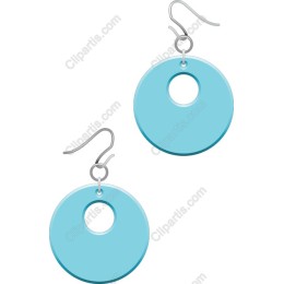 Elegant Blue Circular Earrings