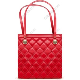 Red Quilted Tote Bag