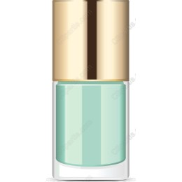 Elegant Mint Green Nail Polish Bottle