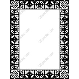 Elegant Black and White Ornamental Frame