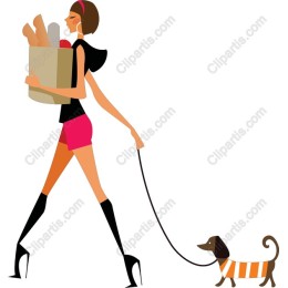 Chic Shopping with Furry Friend