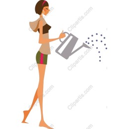 Garden Sprite - of a Woman Watering Plants