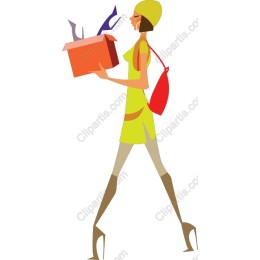 Fashion-forward Woman with Shopping Box
