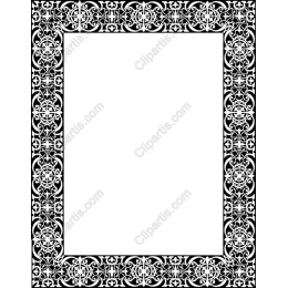 Elegant Ornate Frame in Black and White