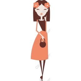 Stylish Lady with Handbag