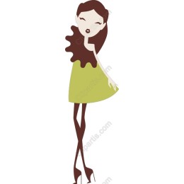 Chic Woman in Green Dress