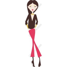 Chic Woman in Trendy Fashion