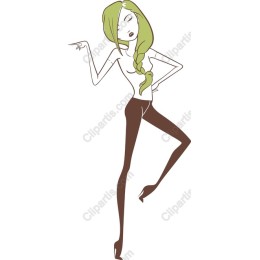 Chic Green-Haired Fashion