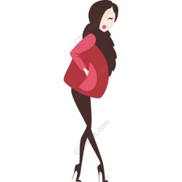 Chic Fashion - Stylish Woman in Red Coat