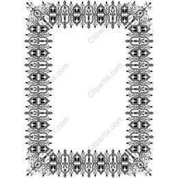 Elegant Ornate Black and White Border