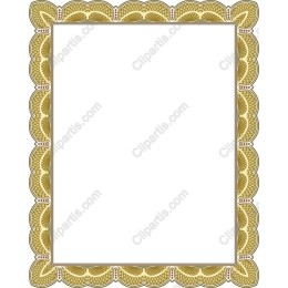 Elegant Decorative Border in Gold and White