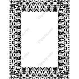 Elegant Black and White Decorative Border