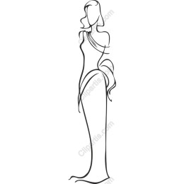 Elegant Female Figure in Minimalist Style