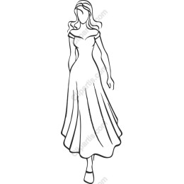 Elegant Woman in Flowing Dress