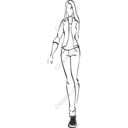 Chic Walking Woman