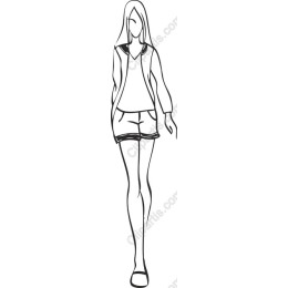 Fashionable Female in Casual Outfit