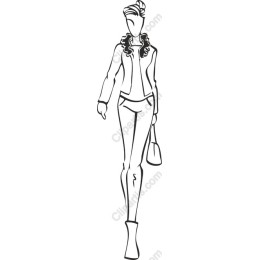 Chic Walking Woman