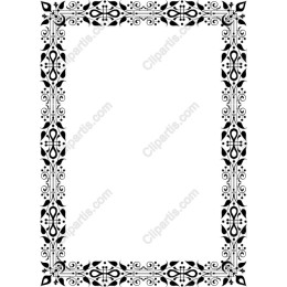 Black and White Ornate Frame