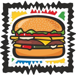 Vibrant Classic Burger Clipart