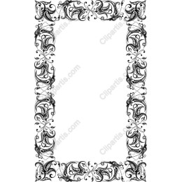 Elegant Ornate Black and White Frame
