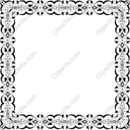 Elegant Black and White Decorative Border
