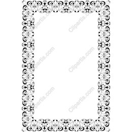 Elegant Black and White Decorative Border