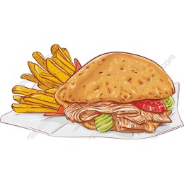 Savory Sandwich with Crispy Fries