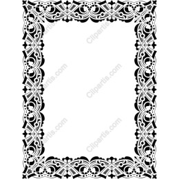Elegant Black and White Decorative Frame
