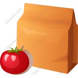 Fresh Tomato and Paper Bag