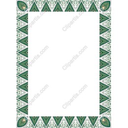 Elegant Green Decorative Border