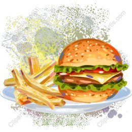 Scrumptious Burger and Fries