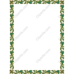 Ornate Blue and Gold Frame