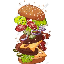 Deliciously Layered Hamburger