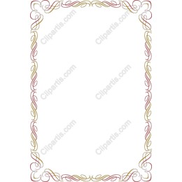 Elegant Red and Gold Decorative Border