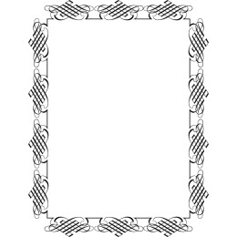 Elegant Black Line Art Border