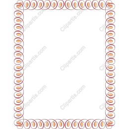 Elegant Red and Orange Decorative Border