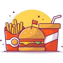 Fast Food Fun: Burger, Fries, and Drink