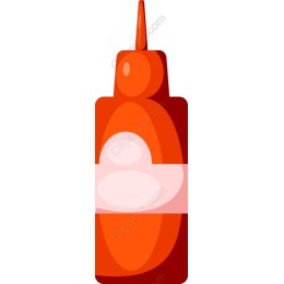 Vibrant Ketchup Bottle