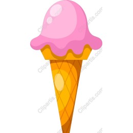 Vibrant Pink Ice Cream Cone