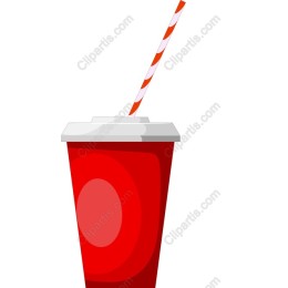 Red Drink Cup with Straw