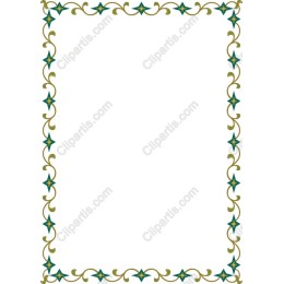 Elegant Floral Star Border