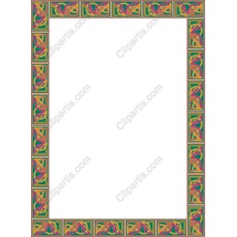 Vibrant Floral Decorative Border
