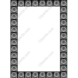 Elegant Black and White Decorative Border