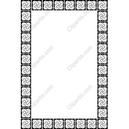 Intricate Black and White Knot Frame