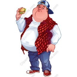 Cheerful Burger Lover